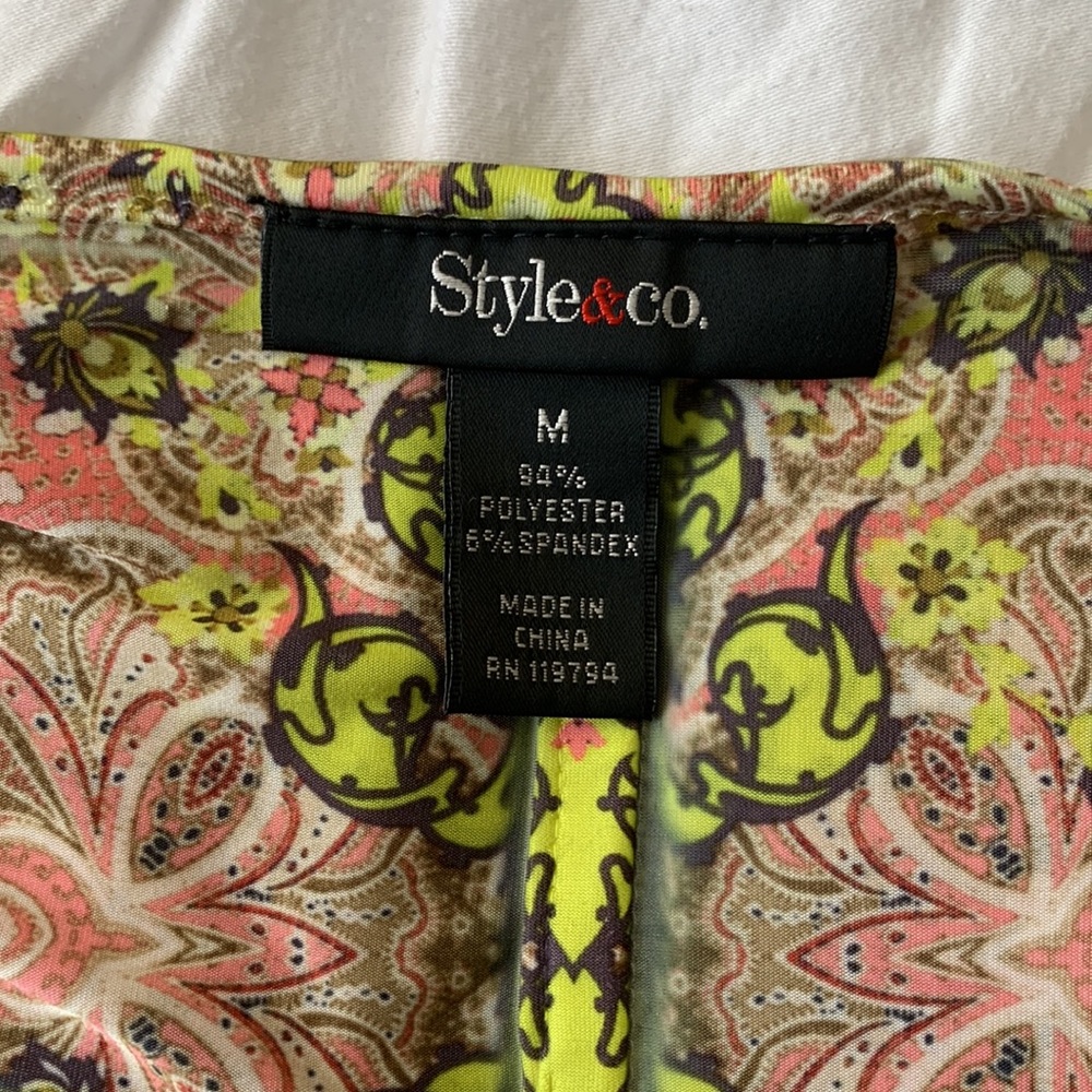 Colorful Patterned Style & Co. Top - Picture 3 of 5